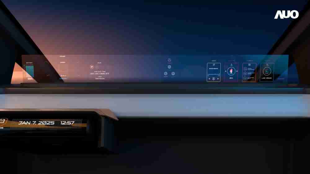 万利无界透明显示接口(Horizon Image Glass)透过车运算方案整合仪表板、、、、中控台及副驾显示器，，，，一体式全景呈现，，，，提供乘用者清晰的前方视野、、、、行车必要信息与娱乐功能